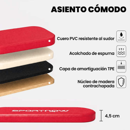 SPORTNOW Banco de Musculação Dobrável, Encosto Ajustável em 3 Posições, PlanoInclinadoDeclinado, Extensão de Pernas e Bandas de Resistência, para Treino em Casa