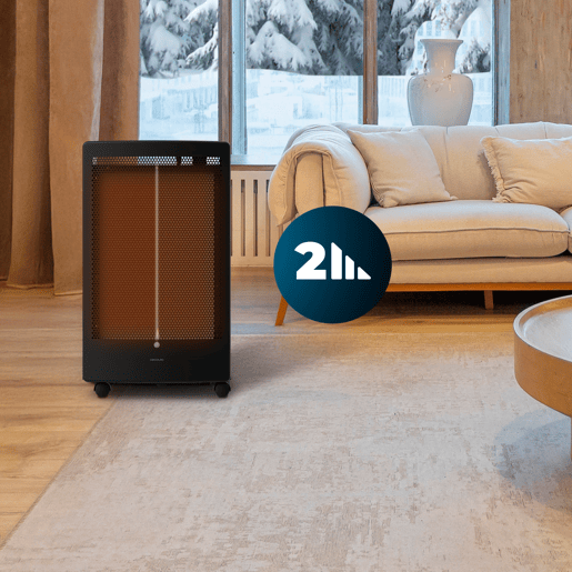 Cecotec Aquecedor a Gás ReadyWarm 5300 Catalytic. 3000W de Potência em 2 Níveis, Calor Uniforme, Triplo Sistema de Segurança