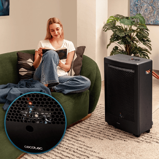 Cecotec Aquecedor a Gás ReadyWarm 5300 Catalytic. 3000W de Potência em 2 Níveis, Calor Uniforme, Triplo Sistema de Segurança
