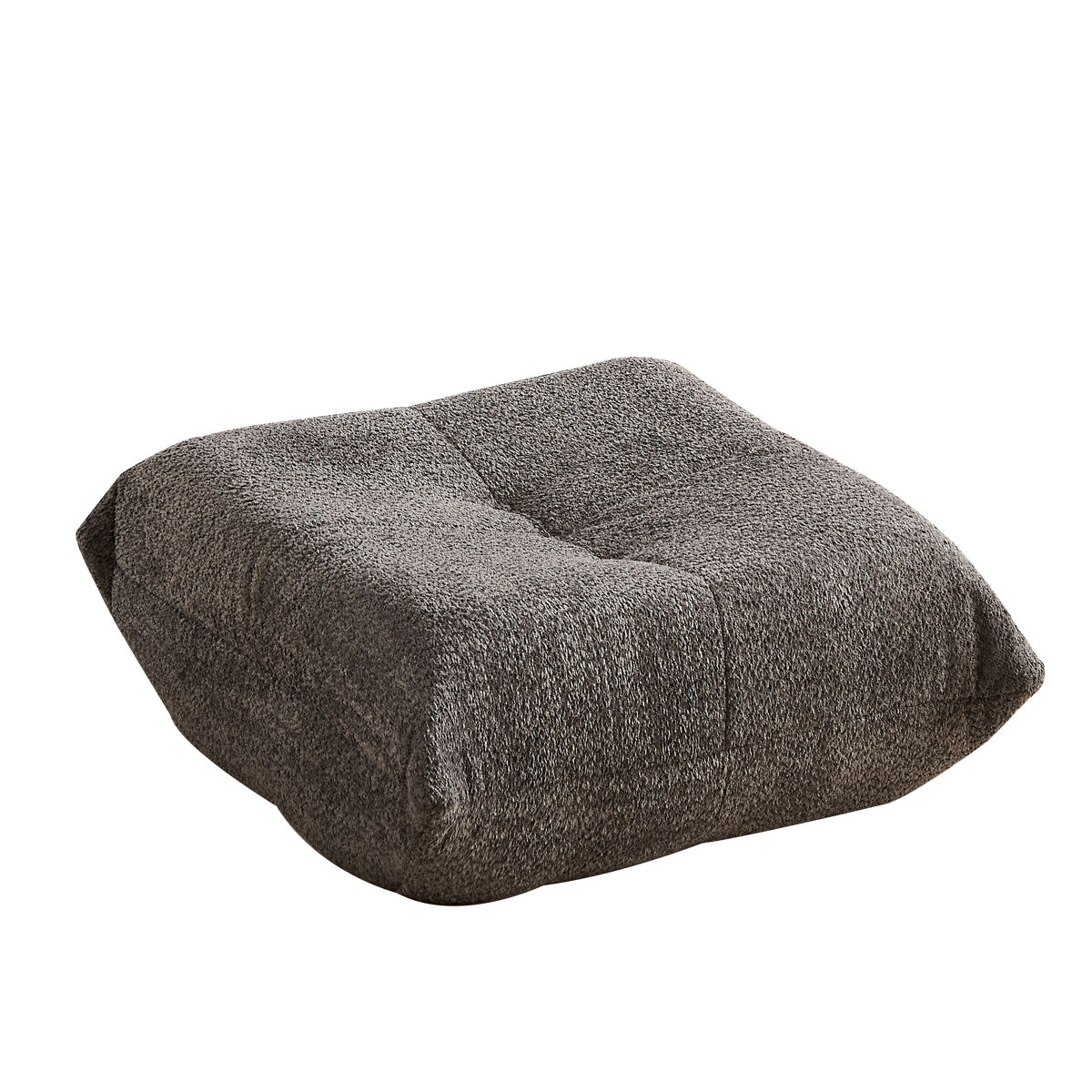 Pouf para sofá - sin tamaño - chenilla, estilo togo, banco para zapatos - gris