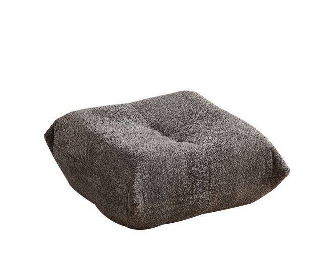 Pouf para sofá - sin tamaño - chenilla, estilo togo, banco para zapatos - gris