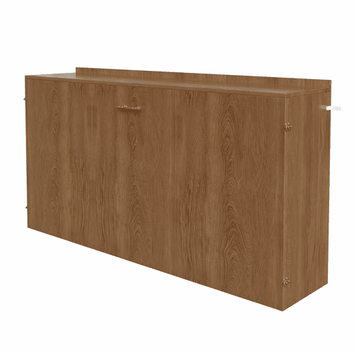 Cama dobrável 140 x 200 cm - estrutura tipo armário extensível com colchão de linho, cama de hóspedes que poupa espaço, estrutura metálica com rodízios silenciosos - madeira