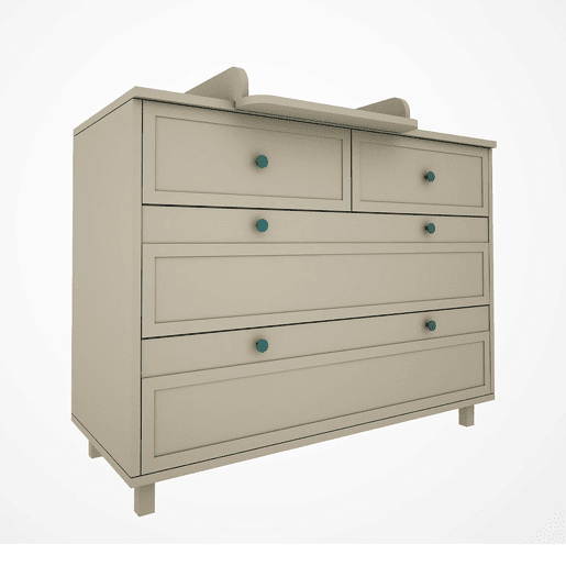 Trocador Wood Luck Gabriel Verde Eucalipto