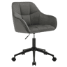 Cadeira de escritório giratória u2014 design clássico e ergonómico, estofada em veludo u2014 cinzento escuro