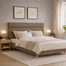 Cabeceira de Cama Milano 2 Linhas Taupe 120 x 80 cm