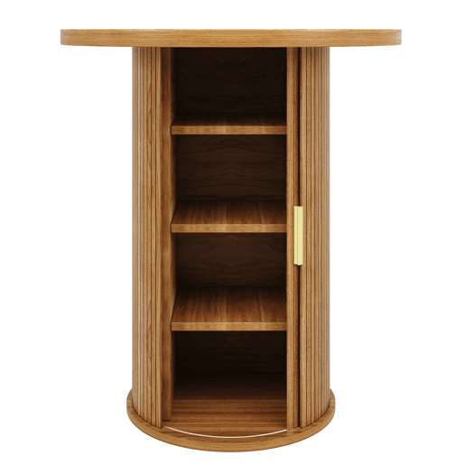 Conjunto de mesa alta de bar com 2 bancos de bar - mesa alta redonda com espaço de arrumação e bancos ergonómicos, MDF com efeito de madeira - madeira Conjunto de mesa alta de bar com 2 bancos de bar - mesa alta redonda com espaço de arrumação e bancos ergonómicos, MDF com efeito de madeira - madeira