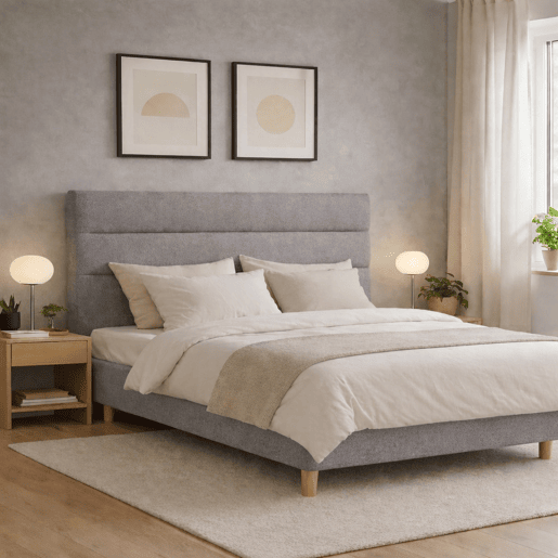 Cabeceira de Cama 2 Linhas Milano Ash 120 x 190 cm Cabeceira de Cama 2 Linhas Milano Ash 120 x 190 cm