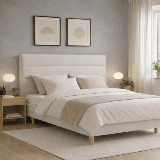 Cabeceira de Cama 2 Linhas Milano Cement 120 x 200 cm Cabeceira de Cama 2 Linhas Milano Cement 120 x 200 cm