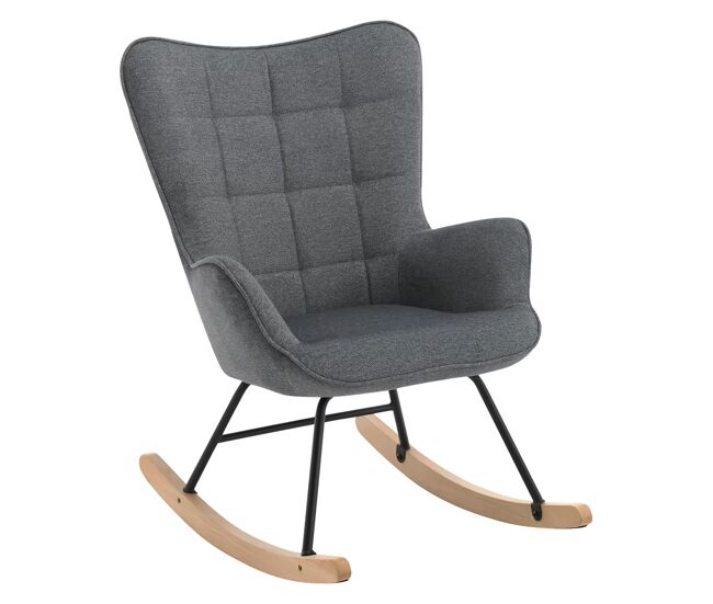 Balancín tv 67,5x65x95 cm - respaldo alto ergonómico, sillón de lectura y relax - gris oscuro