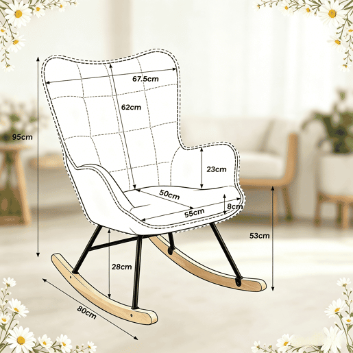 Cadeira de balanço TV 67,5 x 65 x 95 cm - Encosto alto ergonómico, cadeira de leitura e relaxamento - Cinza escuro Cadeira de balanço TV 67,5 x 65 x 95 cm - Encosto alto ergonómico, cadeira de leitura e relaxamento - Cinza escuro