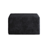 Puf decorativo 65x60x38 cm - estofado em tecido com enchimento de espuma - preto