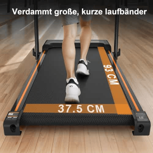 Passadeira compacta 2 em 1 - portátil com aplicação, inclinação ajustável, para caminhar, correr e trotar, capacidade de 120 kg - Preto Passadeira compacta 2 em 1 - portátil com aplicação, inclinação ajustável, para caminhar, correr e trotar, capacidade de 120 kg - Preto
