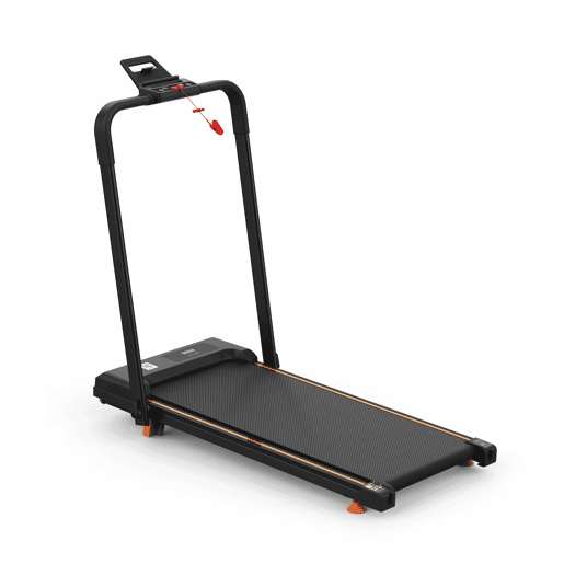 Passadeira compacta 2 em 1 - portátil com aplicação, inclinação ajustável, para caminhar, correr e trotar, capacidade de 120 kg - Preto Passadeira compacta 2 em 1 - portátil com aplicação, inclinação ajustável, para caminhar, correr e trotar, capacidade de 120 kg - Preto