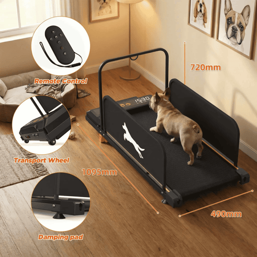 Passadeira para cães de pequeno porte - treino silencioso e portátil para animais de estimação, máquina de fitness para interior, Edição 2026 - Preto Passadeira para cães de pequeno porte - treino silencioso e portátil para animais de estimação, máquina de fitness para interior, Edição 2026 - Preto