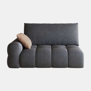 Sofá modular de 2 lugares, 130 x 105 cm u2014 encosto confortável e design moderno u2014 cinzento escuro