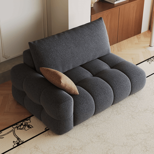 Sofá modular de 2 lugares, 130 x 105 cm u2014 encosto confortável e design moderno u2014 cinzento escuro Sofá modular de 2 lugares, 130 x 105 cm u2014 encosto confortável e design moderno u2014 cinzento escuro
