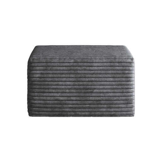 Pufe modular 65x60x38 cm em tecido acolchoado com espuma - Assento auxiliar para sofá - Cinza escuro Pufe modular 65x60x38 cm em tecido acolchoado com espuma - Assento auxiliar para sofá - Cinza escuro