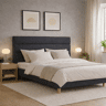 Cabeceira de Cama 2 Linhas Milano Anthacite 120 x 140 cm