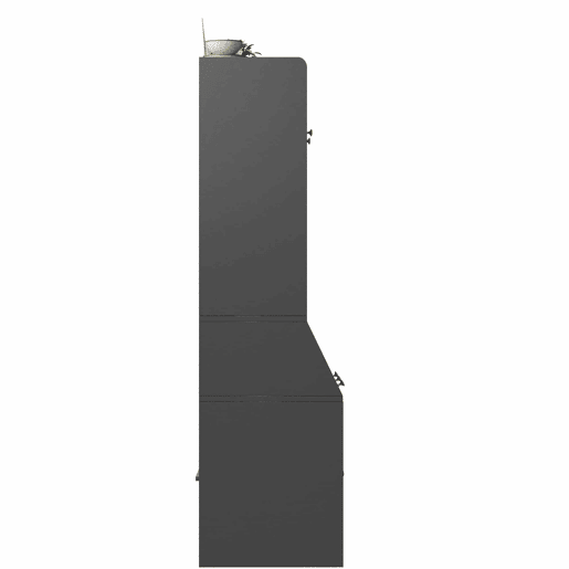 Armário alto de cozinha 120 x 40 x 181,7 cm - com porta USB, arrumação multifuncional, ampla superfície de trabalho, portas de vidro e iluminação LED - preto Armário alto de cozinha 120 x 40 x 181,7 cm - com porta USB, arrumação multifuncional, ampla superfície de trabalho, portas de vidro e iluminação LED - preto