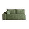 Sofá modular de 175 cm, 2 lugares u2013 estofado em tecido, design seccional com chaise à esquerda u2013 Verde