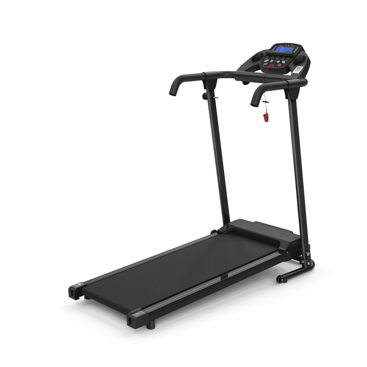 Cinta de correr compacta 2 en 1 - escritorio portátil, app, caminar, correr y trotar, carga máxima 120 kg - negro