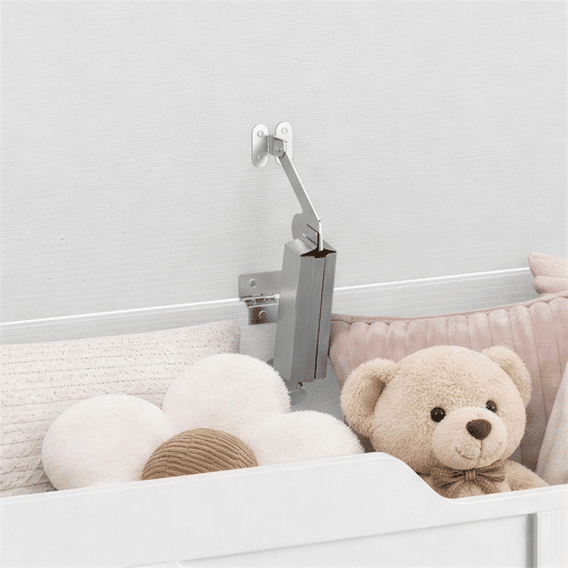 HOMCOM Baú de Arrumação 100L com Tampa de Segurança, Banco com Puxador em U, 80x40x45 cm, Branco