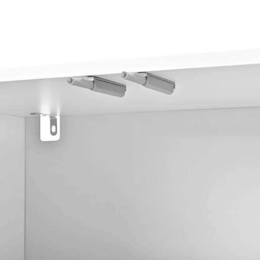 Aparador moderno sem medidas - portas onduladas em 3D sem puxadores, arrumação para a sala de estar e o hall de entrada, PB e MDF, pés metálicos - branco Aparador moderno sem medidas - portas onduladas em 3D sem puxadores, arrumação para a sala de estar e o hall de entrada, PB e MDF, pés metálicos - branco