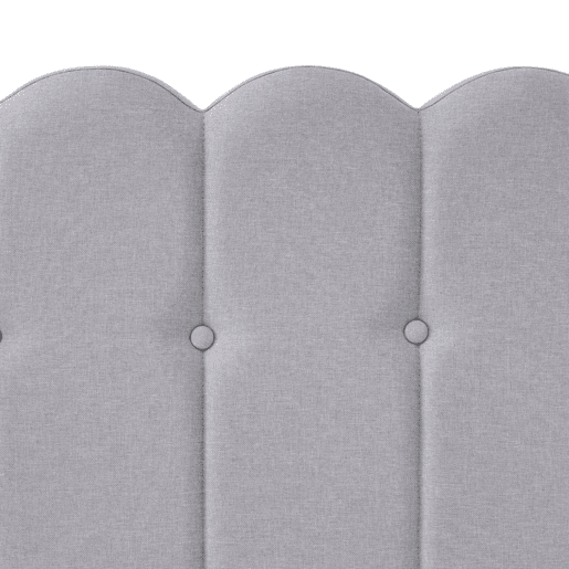 Cama estofada 180 x 200 cm - Dupla com porta USB Tipo C, com base incluída, cabeceira almofadada - Cinza