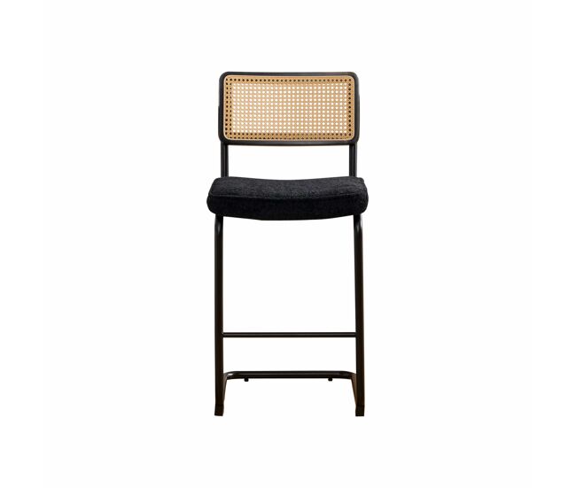 Pack de 2 taburetes de bar estándar - diseño moderno de alto brillo, asiento de chenilla, sin reposabrazos, respaldo con estructura de madera efecto