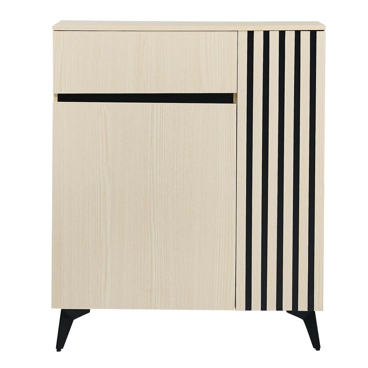 Zapatero con 2 puertas y 1 cajón - almacenamiento versátil para recibidor, salón o dormitorio - madera