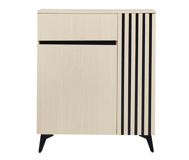 Zapatero con 2 puertas y 1 cajón - almacenamiento versátil para recibidor, salón o dormitorio - madera
