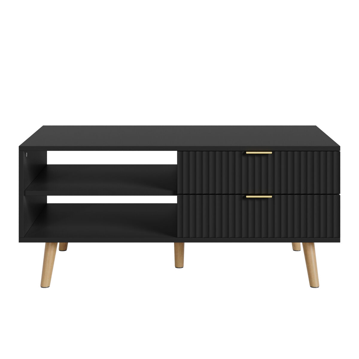 Mesa de centro Nand con 2 cajones [en.casa] 100x50