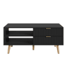 Mesa de centro Nand com 2 gavetas 100x50x45cm Preto en.casa