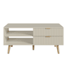 Mesa de centro Nand com 2 gavetas 100x50x45cm Cor areia en.casa