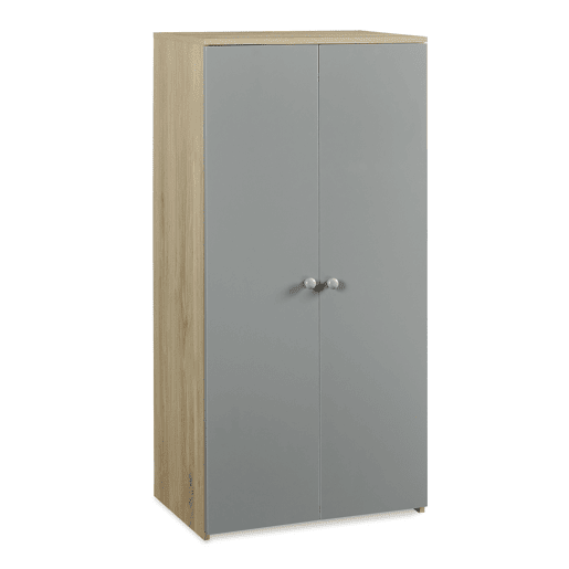 Roupeiro infantil Beldinupp 2 portas 1 varão 123x60x40cm Carvalho Cinzento en.casa Roupeiro infantil Beldinupp 2 portas 1 varão 123x60x40cm Carvalho Cinzento en.casa