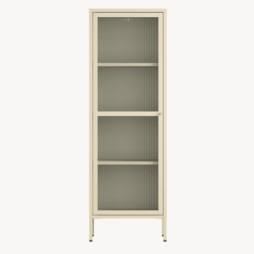 Vitrina Säkylä 1 porta aço 150x50x35 cm Camelo en.casa Vitrina Säkylä 1 porta aço 150x50x35 cm Camelo en.casa