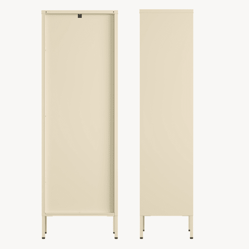 Vitrina Säkylä 1 porta aço 150x50x35 cm Camelo en.casa Vitrina Säkylä 1 porta aço 150x50x35 cm Camelo en.casa