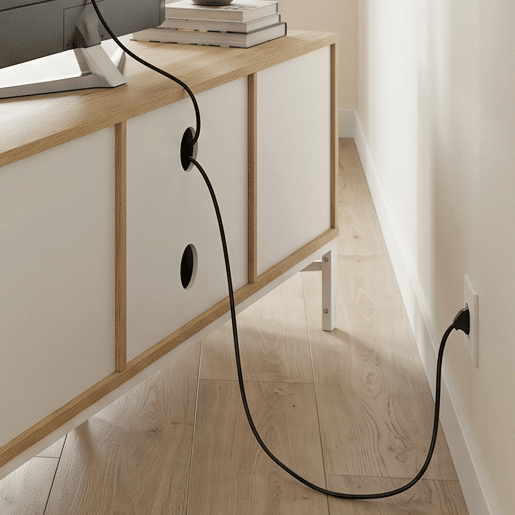 Móvel de televisão Kerrköndam 2 portas e 2 compartimentos 120x40x46cm CarvalhoBranco en.casa Móvel de televisão Kerrköndam 2 portas e 2 compartimentos 120x40x46cm CarvalhoBranco en.casa