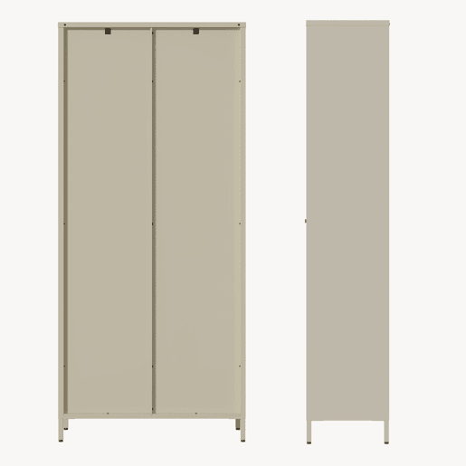 Vitrina Säkylä 2 portas aço 180x80x35 cm Camelo en.casa Vitrina Säkylä 2 portas aço 180x80x35 cm Camelo en.casa