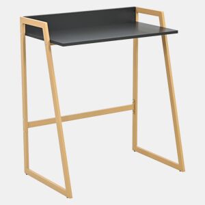 Secretária Kuomi de 3 niveles 84x73x47cm BegeCinzento escuro en.casa