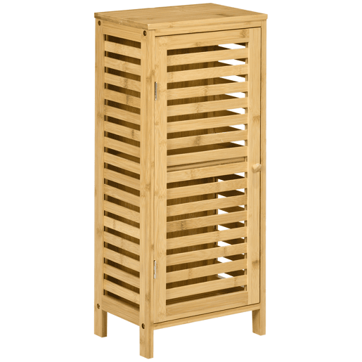 Armário de banheiro em bambu com prateleiras ajustáveis, unidade de armazenamento para sala de estar e cozinha, anti-tombamento, 30x19,9x70 cm, natural Armário de banheiro em bambu com prateleiras ajustáveis, unidade de armazenamento para sala de estar e cozinha, anti-tombamento, 30x19,9x70 cm, natural