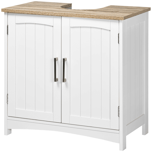 Armário de chão para banheiro, estilo moderno, em madeira, 60x30x60 cm, branco Armário de chão para banheiro, estilo moderno, em madeira, 60x30x60 cm, branco