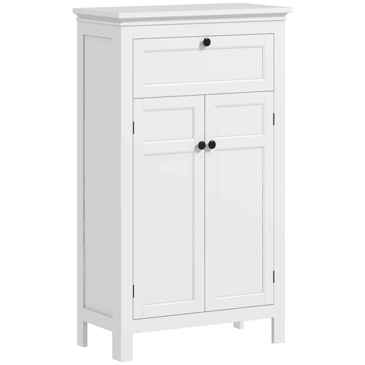 Armário de banheiro, coluna para banheiro com gaveta, 2 portas e prateleiras ajustáveis, armário de banheiro moderno 60x30x102,5 cm, branco Armário de banheiro, coluna para banheiro com gaveta, 2 portas e prateleiras ajustáveis, armário de banheiro moderno 60x30x102,5 cm, branco