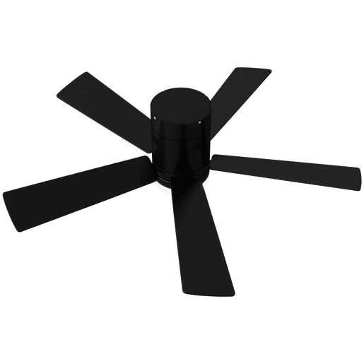 Ventoinha de teto com luz totalmente preta 42 polegadas, 5 pás, motor DC silencioso, montagem baixa com comando à distância Ventoinha de teto com luz totalmente preta 42 polegadas, 5 pás, motor DC silencioso, montagem baixa com comando à distância