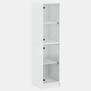 Aparador - Bufete - Móvei de apoio alto c portas de vidro 35x37x142 cm branco pt2132
