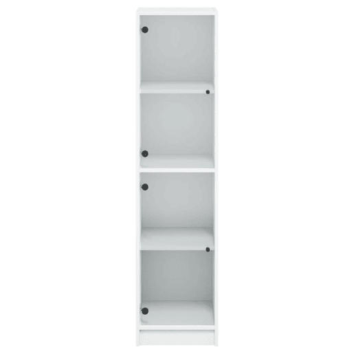 Aparador - Bufete - Móvei de apoio alto c portas de vidro 35x37x142 cm branco pt2132 Aparador - Bufete - Móvei de apoio alto c portas de vidro 35x37x142 cm branco pt2132
