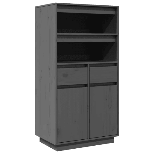 Armário alto - Bufete - Móvel de apoio 60x40x116,5 cm pinho maciço cinzento pt548 Armário alto - Bufete - Móvel de apoio 60x40x116,5 cm pinho maciço cinzento pt548