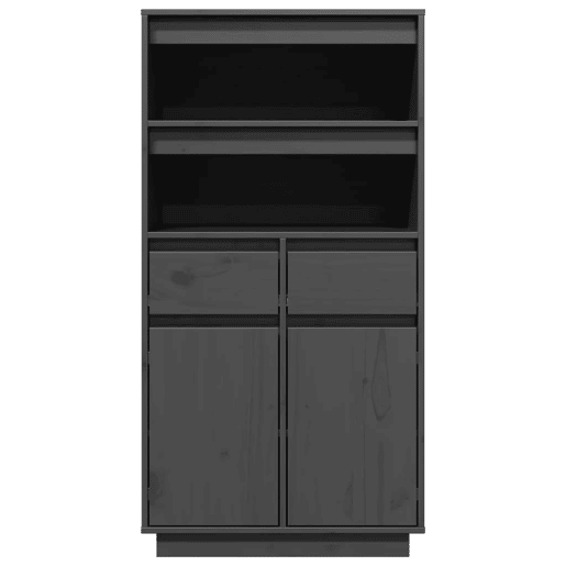 Armário alto - Bufete - Móvel de apoio 60x40x116,5 cm pinho maciço cinzento pt548 Armário alto - Bufete - Móvel de apoio 60x40x116,5 cm pinho maciço cinzento pt548