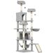 Árbol para Gato Aglomerado de Madera, Felpa PawHut Árbol para Gato Aglomerado de Madera, Felpa PawHut Gris
