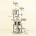 Árbol para Gato Aglomerado de Madera, Felpa PawHut Árbol para Gato Aglomerado de Madera, Felpa PawHut Gris
